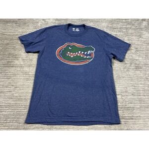 University of Florida Gators Shirt Mens Large Blue Short‎ Sleeve Cotton Blen